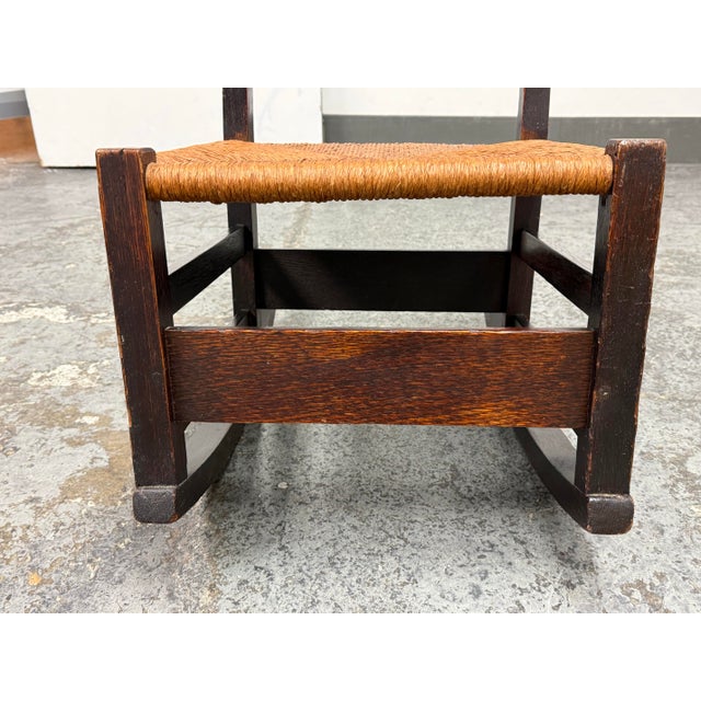 Gustav Stickley Model No. 305 Sewing Rocker, Antique For Sale - Image 10 of 12