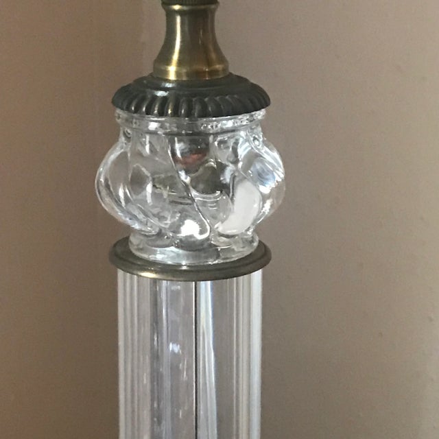 Paul Hanson Mid-Century Modern Paul Hanson Glass and Bronze Table Lamp For Sale - Image 4 of 9