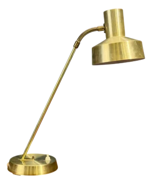 Ewå Värnamo, Adjustable Desk Lamp, Brass, Metal, Sweden, 1980s
