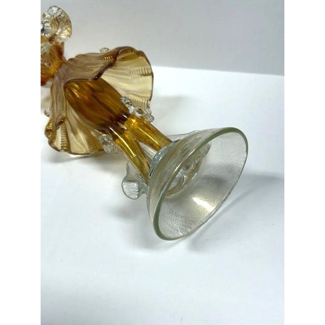 Glass Vintage Golden Gentleman Murano Glass Figurine For Sale - Image 7 of 7