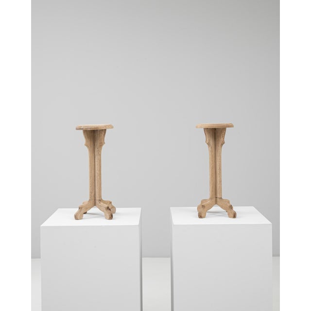 20th Century French Oak Pedestals - A Pair For Sale - Image 18 of 18