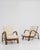 Pair of Faux Bamboo Reclining Armchairs With Bouclé Upholstery Cream Mid 20th Century For Sale - Image 10 of 16