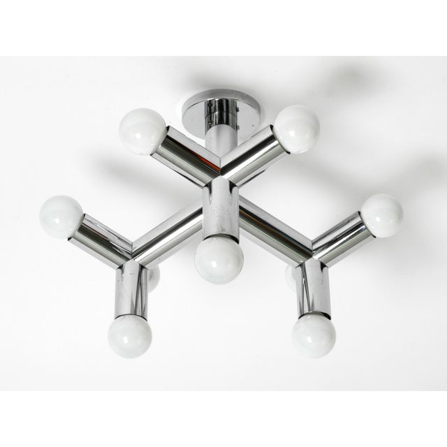 Very rare 1960s space age chrome flush mount lamp by j.t. Kalmar. great very high quality design from the 1960s. Made in...