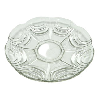 Art Deco Pressed Glass Bowl from Hortensja Glassworks, 1950s For Sale