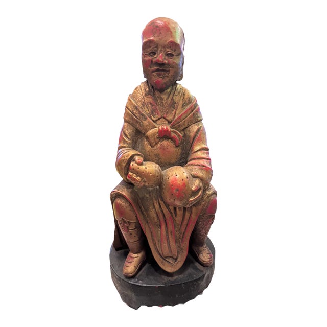 Antique Chinese Carved Wood Sculpture For Sale