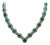 28 Carat Oval Shape Natural Emerald & 5 Carat Diamond Necklace in 14 Karat Gold For Sale
