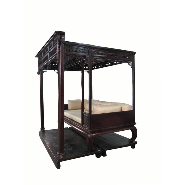 Authentic Rare 19th Antique Chinese Canopy Bed For Sale - Image 12 of 12