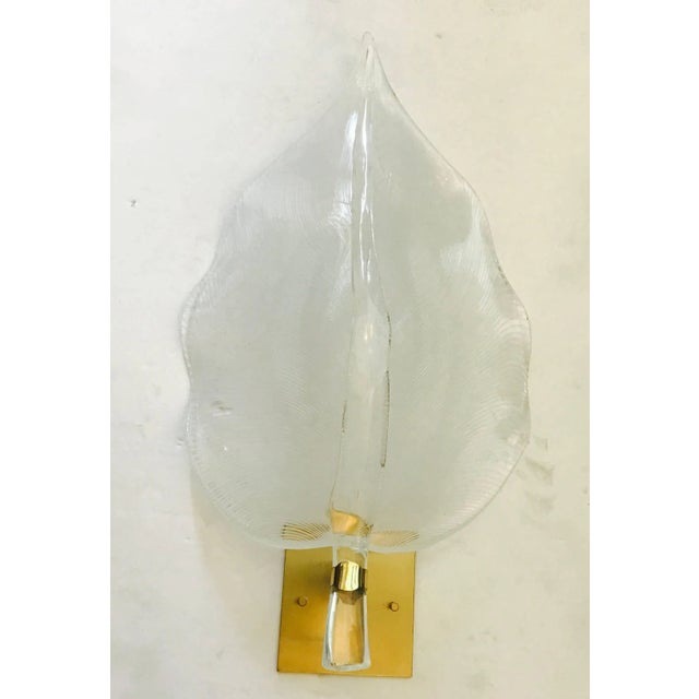 Metal Pair of 1960s Large Murano Glass Sconces For Sale - Image 7 of 9