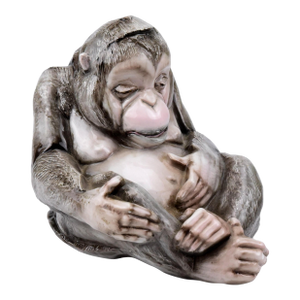 Early 20th Century S. Tofanari for Guido Cacciapuoti Italian Porcelain Figurine of Orangutang Ape