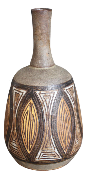 Vintage French Ceramic Flower Vase by Alexandre Kostanda, 1960s
