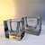 Glass Rectangular Transparent Ashtray in Murano Glass by Flavio Poli for Seguso, 1960s, Set of 2 For Sale - Image 7 of 11