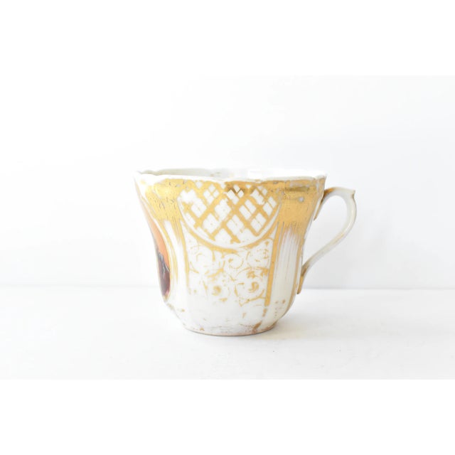 Mid 19th Century Antique 19th-Century Old Paris Porcelain Portrait Mug For Sale - Image 5 of 10