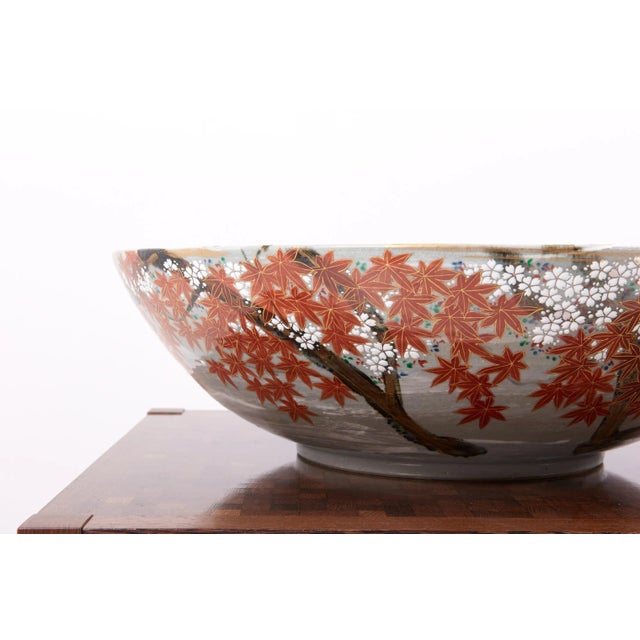 Japanese Hand-Painted Ceramic Bowl For Sale - Image 6 of 10