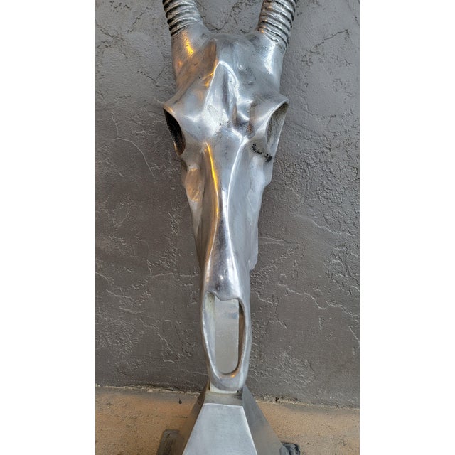 Silver Arthur Court Gazelle Floor or Wall Sculpture For Sale - Image 8 of 12