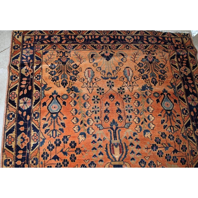 1920s 1920s, Handmade Antique Persian Sarouk Rug 4.1' X 6.4' For Sale - Image 5 of 7