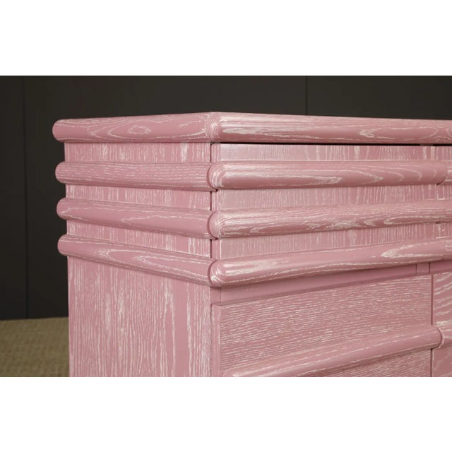 Postmodern Cerused Pink Dresser in the Style of Jay Spectre for Century, 1980s For Sale - Image 17 of 18