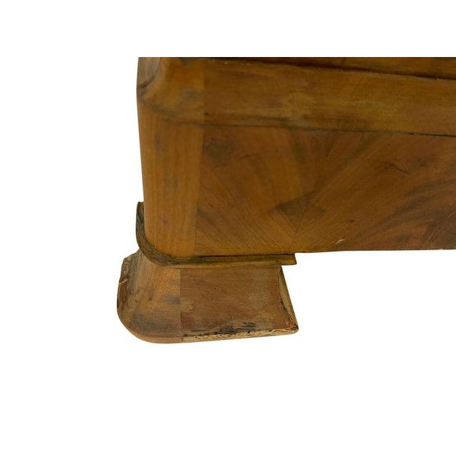 Brown 19th Century Louis Philippe Bleached Burled Walnut & Grey Marble Top Commode For Sale - Image 8 of 13