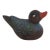 Duck Miniature Ceramic Figurine Hand Painted Green Blue Feathers Red Bill 4522b For Sale