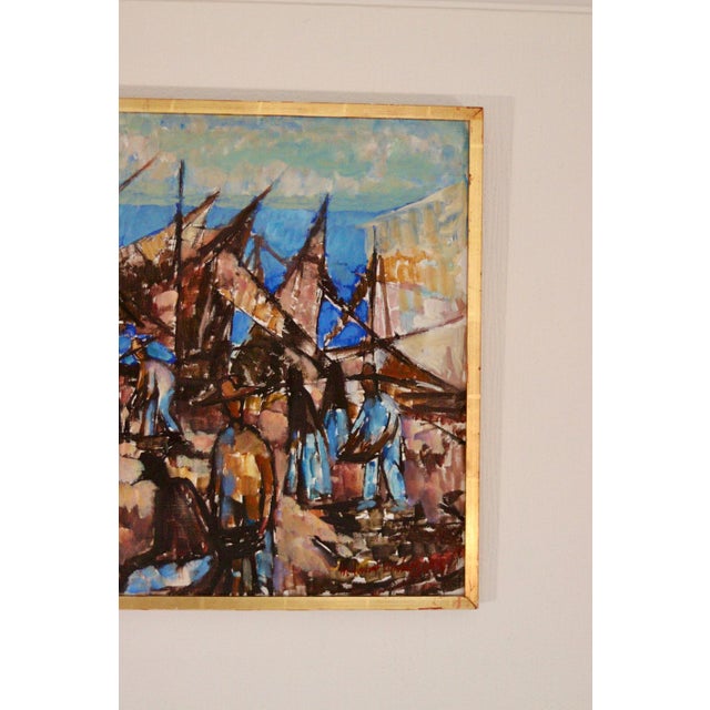 Lennart Andersson, Boats, 1959, Oil on Canvas, Framed For Sale - Image 7 of 18