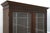 Brown Stickley Leaded Glass Cherry 2 Door Curio Bookcase Cabinet For Sale - Image 8 of 18