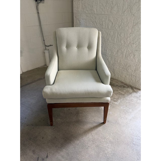 RISOM / MARBLE Vintage Mid Century Modern Walnut Lounge Chair Designed by Jens Risom For Sale - Image 4 of 11
