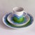 Green Berlin Coffee Cup, Saucer and Breakfast Plate by Hans-Theodor Baumann for Rosenthal Germany, 1970, Set of 3 For Sale - Image 8 of 8