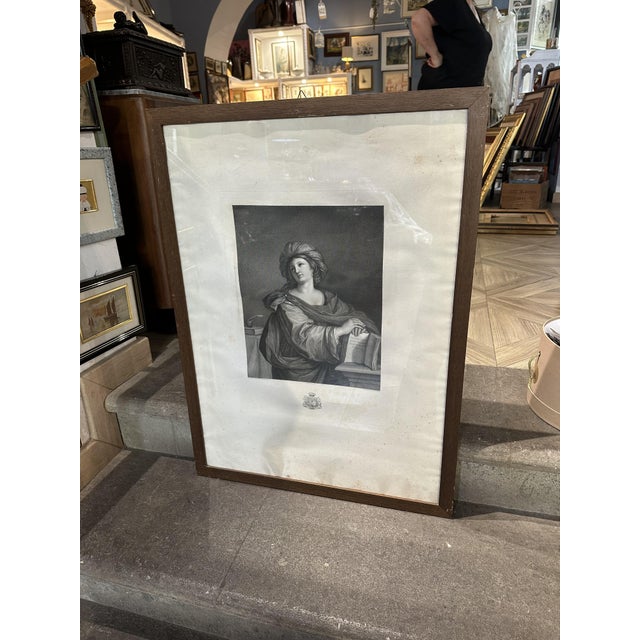 Samian Sibyl, 19th Century, Engraving, Framed For Sale - Image 6 of 9