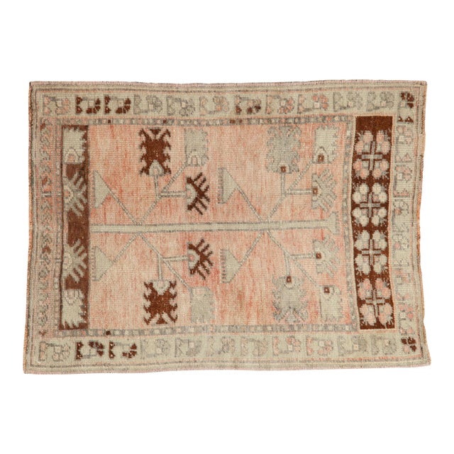 Vintage Distressed Oushak Rug - 2'5" x 3'3" For Sale