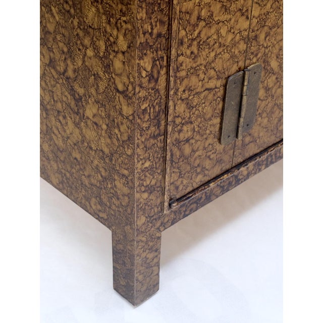 Pair Faux Gold Tortoise Heavy Brass Pulls Two Door Credenzas Dresser Mint! For Sale - Image 18 of 18