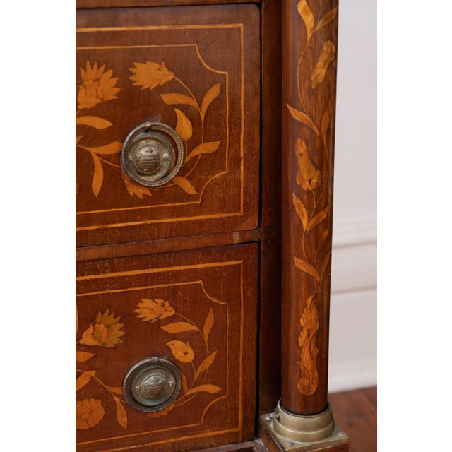 Antique Dutch Marquetry Chest Drawers Tall Boy Inlay (C. 1820) For Sale - Image 14 of 15