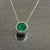 Italian Natural Emerald Diamond Pendant Necklace 15" 14k WG 4.06 TCW Certified For Sale - Image 3 of 10