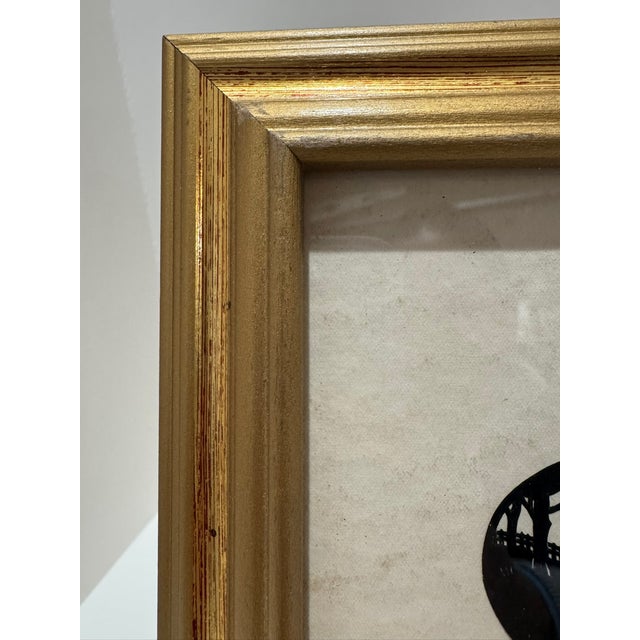 Paper Pair of Early 20th-Century German Silhouette Cut-Paper Artworks — “Abendsplinden” & “Die Karawane”, Signed For Sale - Image 7 of 12