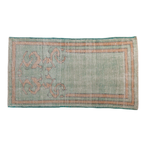 Vintage Distressed Oushak Rug - 2'4" x 4'3"