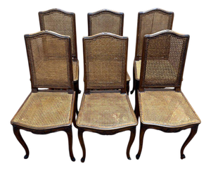 Louis XV Style Cane Chairs, Set of 6