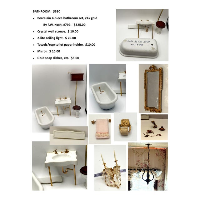 Wood Dollhouse. 1:12. Real Good Toys Newport Model. Finished. Furnished. For Sale - Image 7 of 18