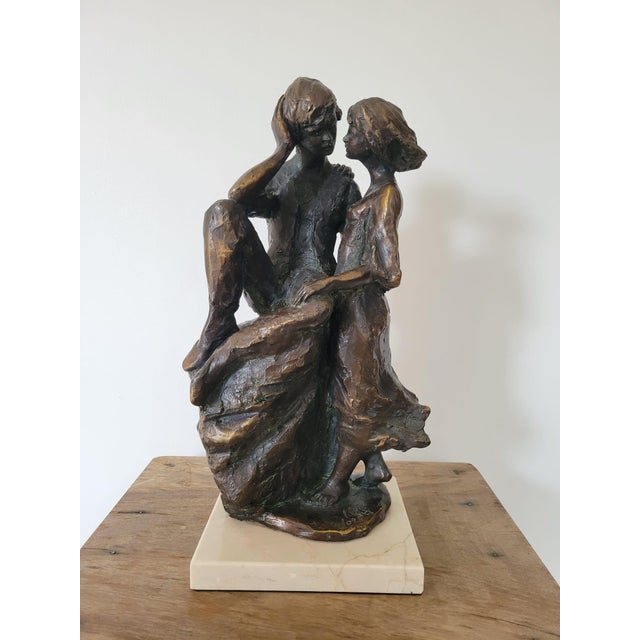 Bronze Sculpture of Couple in Love, 1980s For Sale - Image 12 of 12