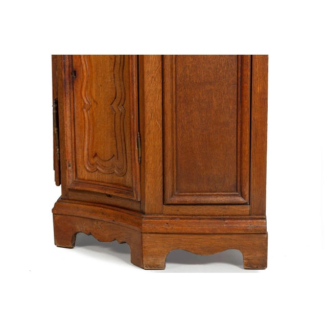 French Provincial Antique Oak and Marble Buffet Sideboard Cabinet Ca. 1880 For Sale - Image 12 of 12