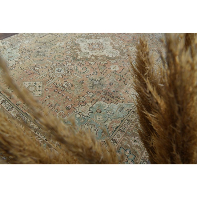 1960s Vintage Persian Handmade Wool Cotton Brown Area Rug For Sale - Image 10 of 11