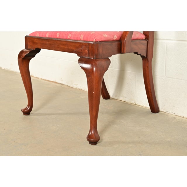 Henkel Harris Queen Anne Solid Cherry Wood Dining Chairs, Set of Six For Sale - Image 10 of 14