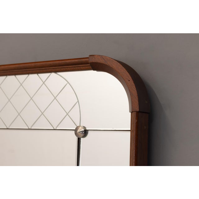 Large Rounded Corner Harlequin Mirror, 1960s For Sale - Image 4 of 7