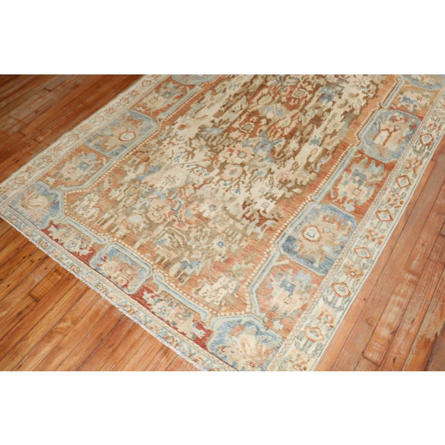 Mid-Century Modern Antique Zabihi Collection Karabagh Rug - 4'9" x 7'6" For Sale - Image 3 of 8