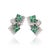 1970s 1970s 1.30 Carat Emerald & Diamond in 14k White Gold Retro Style Stud Earrings, A Pair For Sale - Image 5 of 6
