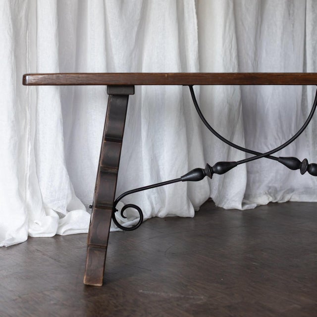 19th Century Lyre Leg Catalan Style Trestle Table - From France Late 1800s For Sale - Image 5 of 18