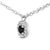 Haus of Brilliance .925 Sterling Silver 5/8 Cttw Black Diamond 3 Station with Halo Necklace For Sale - Image 4 of 4