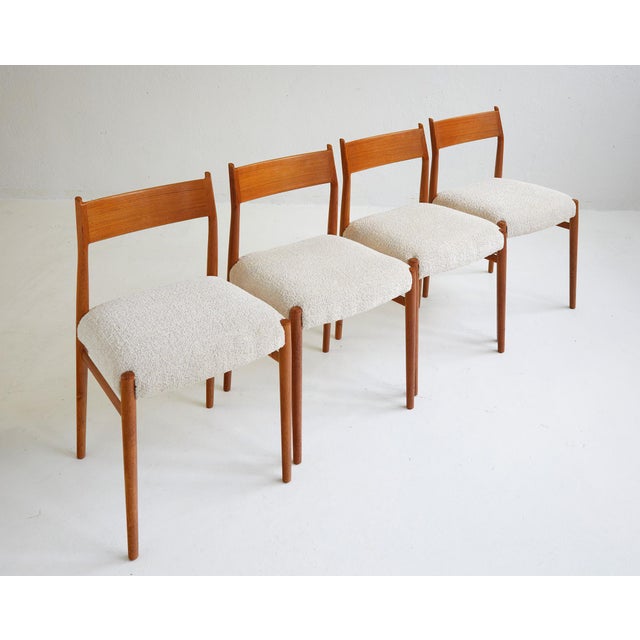 Mid-Century Modern Model 418 Chairs by Arne Vodder for Sibast, 1960s, Set of 4 For Sale - Image 3 of 11