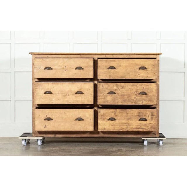 Large English Pine Chest of Drawers, 1890s For Sale - Image 8 of 13