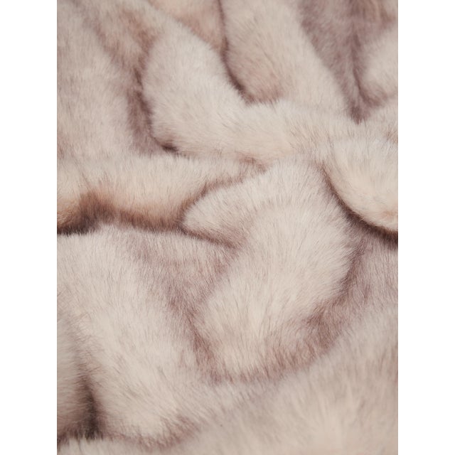 Contemporary Wvite Faux Fur Blanket by Villa Como For Sale - Image 3 of 6