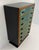 Paper Italian Chest of Drawers in Emerald Green Parchment and Walnut with Black Details, 1950s For Sale - Image 7 of 15