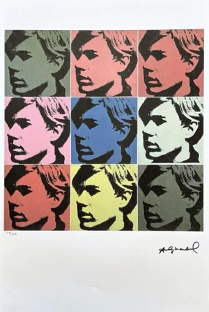 After Andy Warhol, 9x Self-Portrait, 1980s, Lithograph