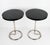 An exceptional pair of modernist Art Deco side tables designed by René Herbst and produced by Stablet in France, circa...